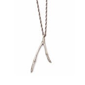Image of silver large double branch on 18" rope chain (P04sil18)