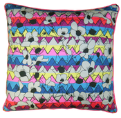 Image of large zigzag floral cushion