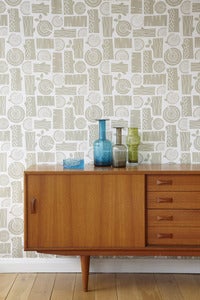 Image of NEW Logpile wallpaper in silver birch
