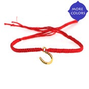 Image of Friendship Bracelet with Horseshoe in Gold