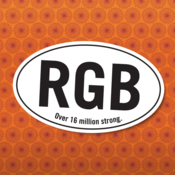 Image of RGB bumper sticker