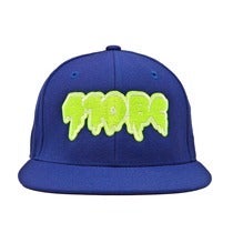 Image of 410 BC SLIME blue and lime fitted cap