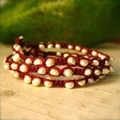 Image of Sangria Delicate Pearl Anklet/Bracelet
