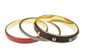 Image of Leather Bangle Set-Multi