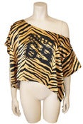 Image of SMUT69 tiger print silk crop t-shirt