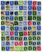 Image of British stamps from the 1960s collage unique 10x8 print