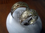 Image of Antique Gold Lace Hoops