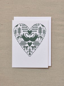 Image of Swans Mate For Life Note Card