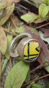Image of chunky ring baby blue n yellow