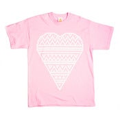 Image of HEART PRINT PINK T-SHIRT - LTD EDITION