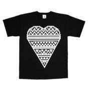 Image of HEART PRINT NOIR T-SHIRT