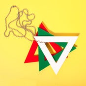 Image of TRI-COLOUR TRI∆NGLE NECKLACE
