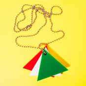Image of TRIPLE MINI TRI∆NGLE NECKLACE
