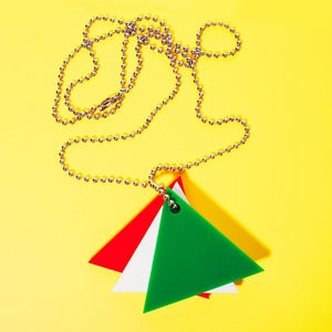 Image of TRIPLE MINI TRI∆NGLE NECKLACE