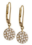 Image of   Kara Ackerman <i> Audrey <i/> 14k Yellow Gold Diamond Disc Earring