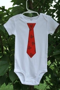 Image of Little Man Tie One-piece - Size 24M - Multiple tie patterns available