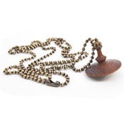 Image of Wooden Spinning Top necklace