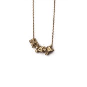 Image of 14k gold triple vertebrae on 18” rope chain (P02314k18)