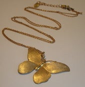 Image of singe butterfly necklace