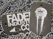 Image of Faded Industry Custom Diamond Engraved Dog Tags