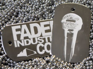 Image of Faded Industry Custom Diamond Engraved Dog Tags