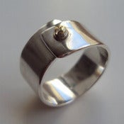 Image of Brushed Silver Bolt Ring