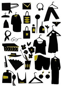 Image of Wardrobe Risograph Print