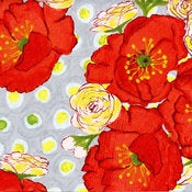 Poppy hand-made cushion