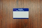 Image of "Hello my name is" Pin