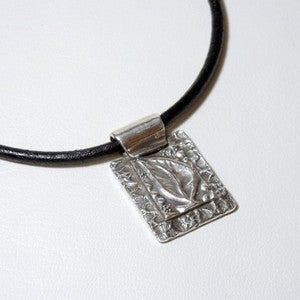 Image of PMC Necklace - Leaf Design Pure Silver PMC Pendant
