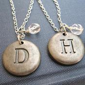 Image of Personalized Initial Pendant Charm Necklace