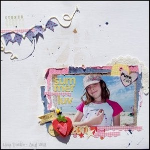 Image of 1 pk fabric tape - mini check - taffy - FT014