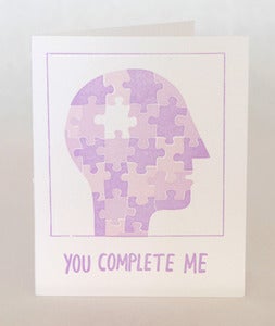 Image of You Complete Me card