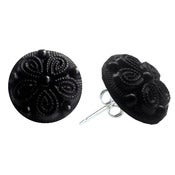 Image of Tiny black floral studs