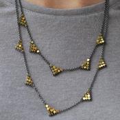 Image of Triangle Station Necklace - Two Tiered