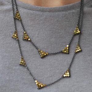 Image of Triangle Station Necklace - Two Tiered