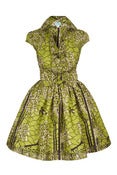 Image of Green Birds Shirt Dress