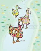 Image of Hungry Ducks Archival Art Print 8x10