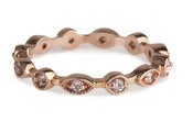 Image of Kara Ackerman <i> Talulah <i/> Marquise Rings in Rose Vermeil with White Stones