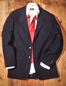 Image of The Pledge Blazer - 55% Polyester/ 45% Wool - Navy Blazer 