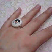 Image of cute as a button ring