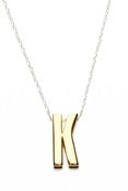 Image of ALPHA NECKLACE SILVER/GOLD (A-Z)