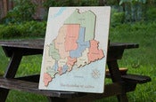 Image of Counties of Maine Wooden Board Puzzle