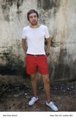 Image of Red Tailored Chino Shorts