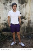 Image of Plum Purple Tailored Chino Shorts