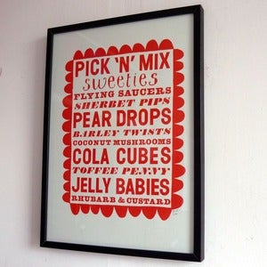 Image of Pick 'n' Mix screenprint - orange
