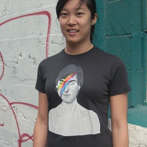 Image of steve-in-sane (steve jobs bowie mashup tee)
