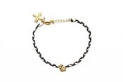Image of HOLLENBECK SKULL BRACELET - BLACK/WHITE (SILVER/GOLD)
