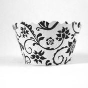 Image of Black and White Hannah Cupcake Wrappers