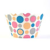 Image of Dorothy Pink/Blue Polkadots Cupcake Wrapper